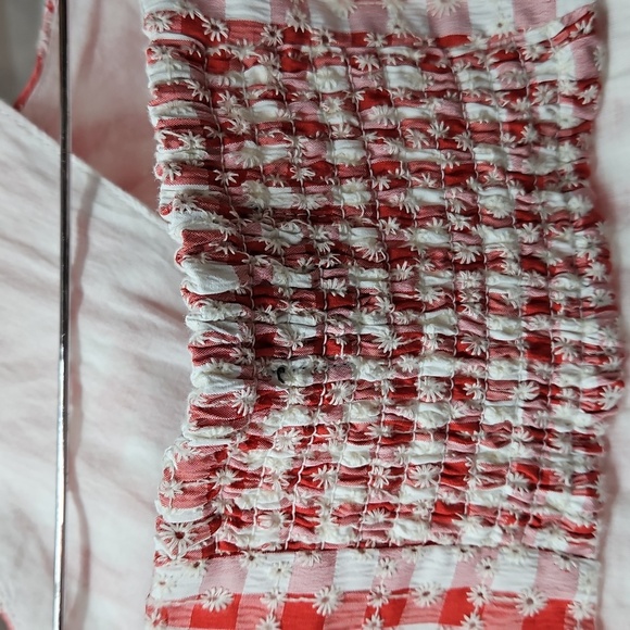 Bardot Red Gingham Printed Cross Strap Halter Top Sz 4 XS Womens - Picture 5 of 8